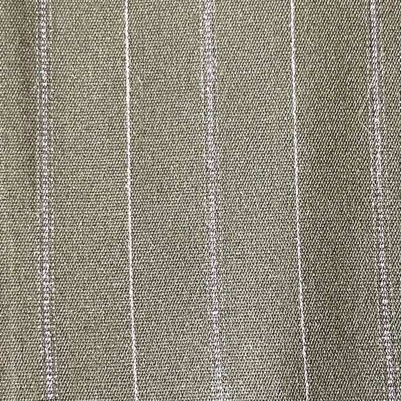 BCBGMaxAzria Black/Purple Pinstripe Wool Blend Cuffed Straight Leg Pant (8/10) - Picture 2 of 14